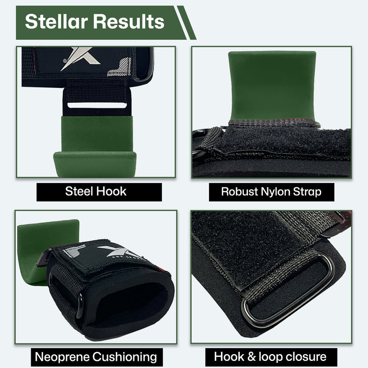 XN8 Weight Lifting Hooks Straps