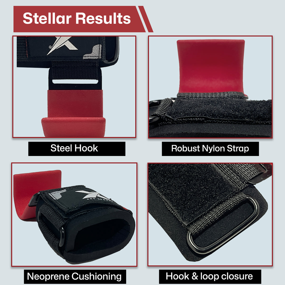 XN8 Weight Lifting Hooks Straps