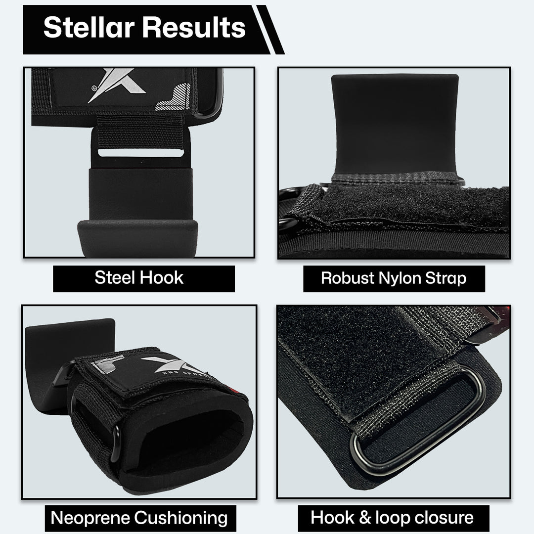XN8 Weight Lifting Hooks Straps