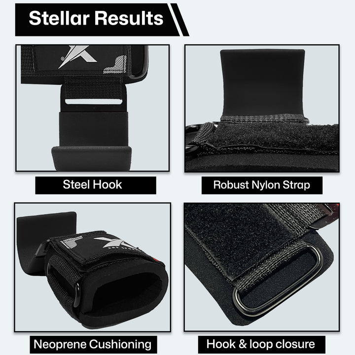 XN8 Weight Lifting Hooks Straps