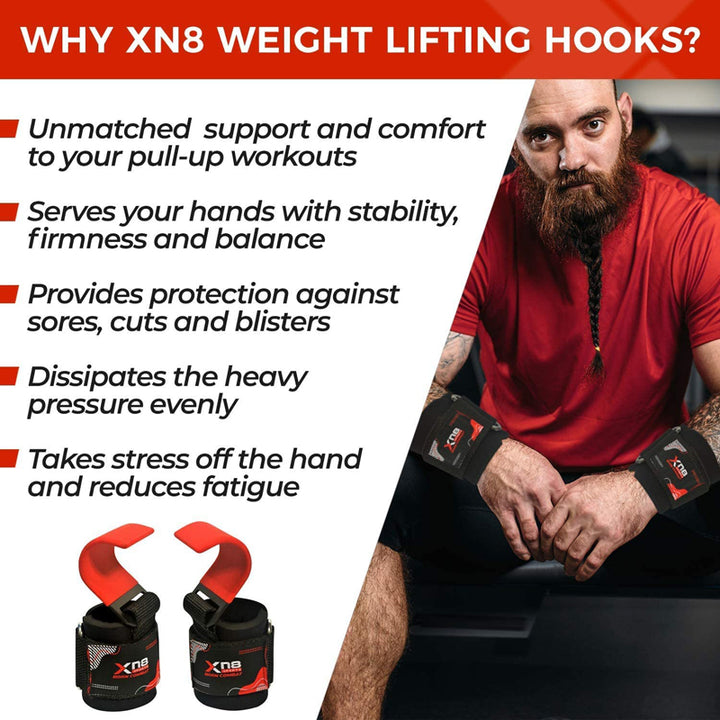 XN8 Weight Lifting Hooks Straps