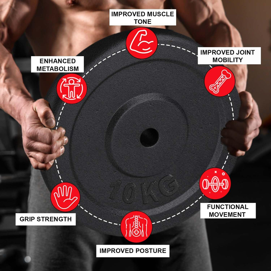 Xn8 Cast Iron Weight Plates 1" Hole 5kg to 20kg Plates