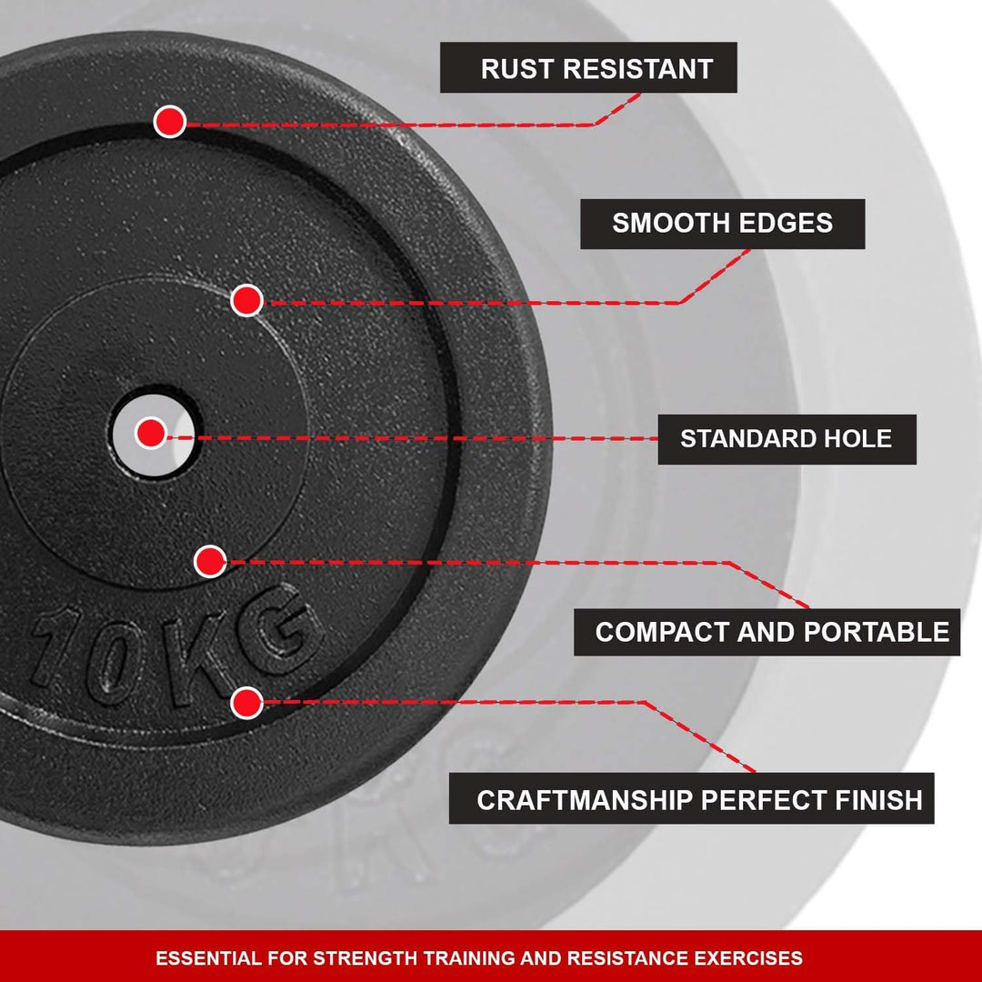 Xn8 Cast Iron Weight Plates 1" Hole 5kg to 20kg Plates