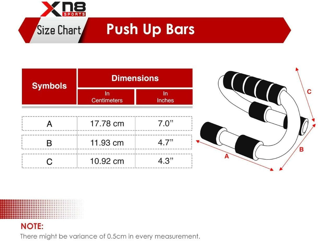 Xn8 Sports Push Up Bar Steel