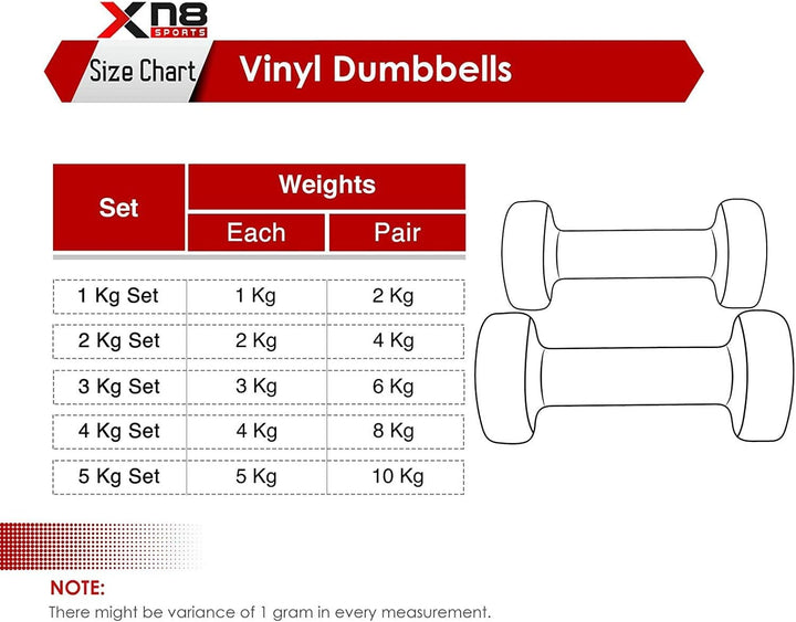 Xn8 Vinyl Dumbbells Set