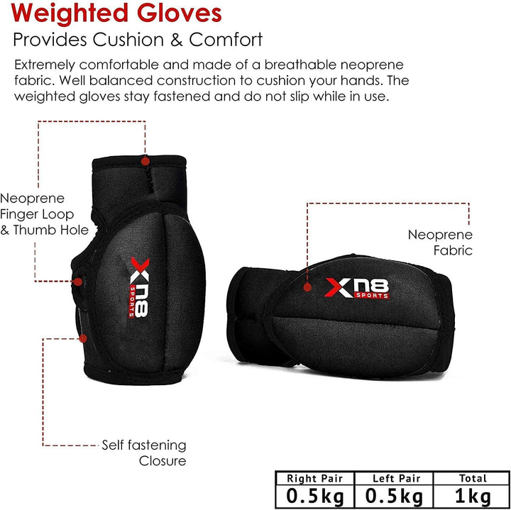 Xn8 Neoprene Weighted Gloves