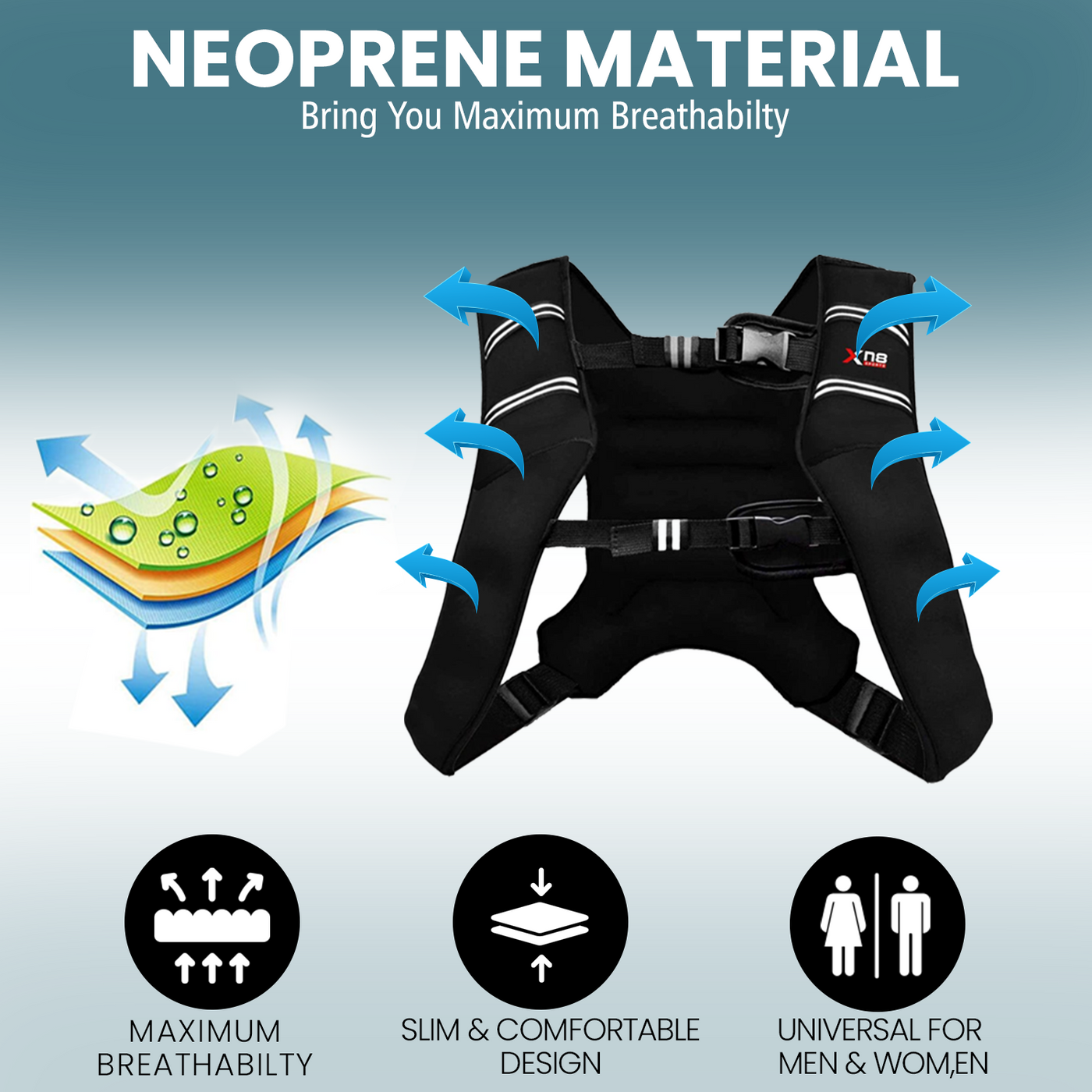 Shop Xn8 Sports Weighted Vest UK For Workouts Xn8 Sports