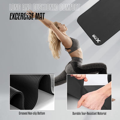 XN8 Yoga Mat 15mm Thick Gym Exercise Fitness Pilates Aerobic Workout Non Slip