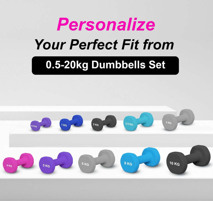 Xn8 Neoprene Coated Dumbbells Weights Set