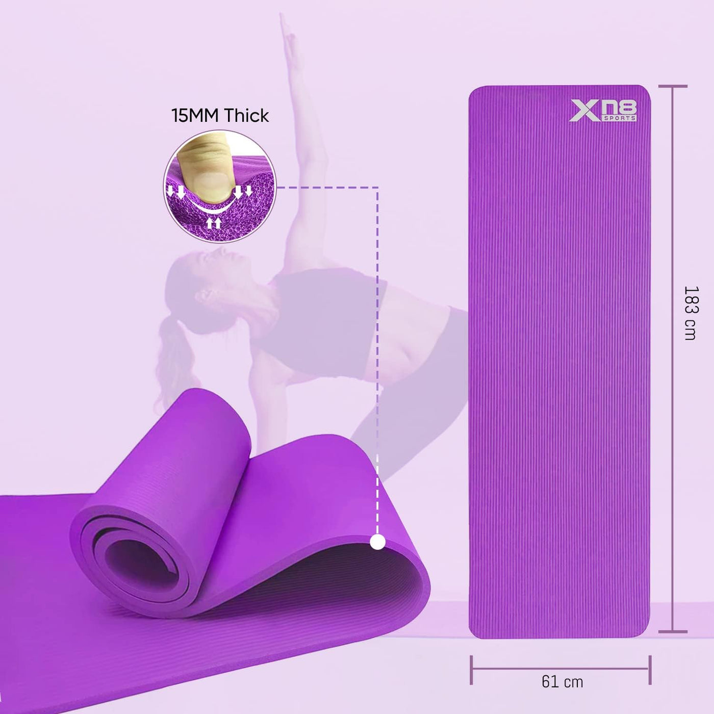 Best Yoga Mat 15mm NBR, Yoga Mat UK