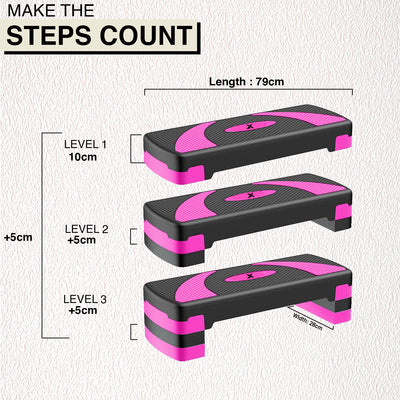 Xn8 Aerobic Stepper 2 Step for Exercise Workout