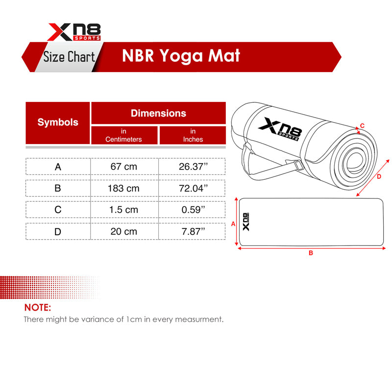 Xn8 Sports Yoga Mat NBR Extra Wide