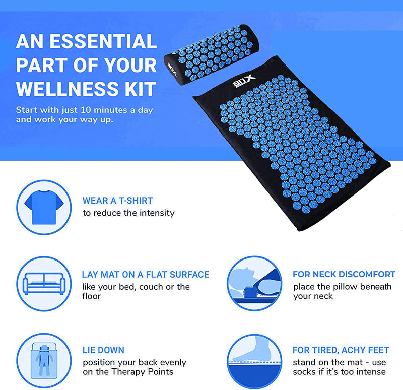 XN8 Acupressure Mat and Pillow Set