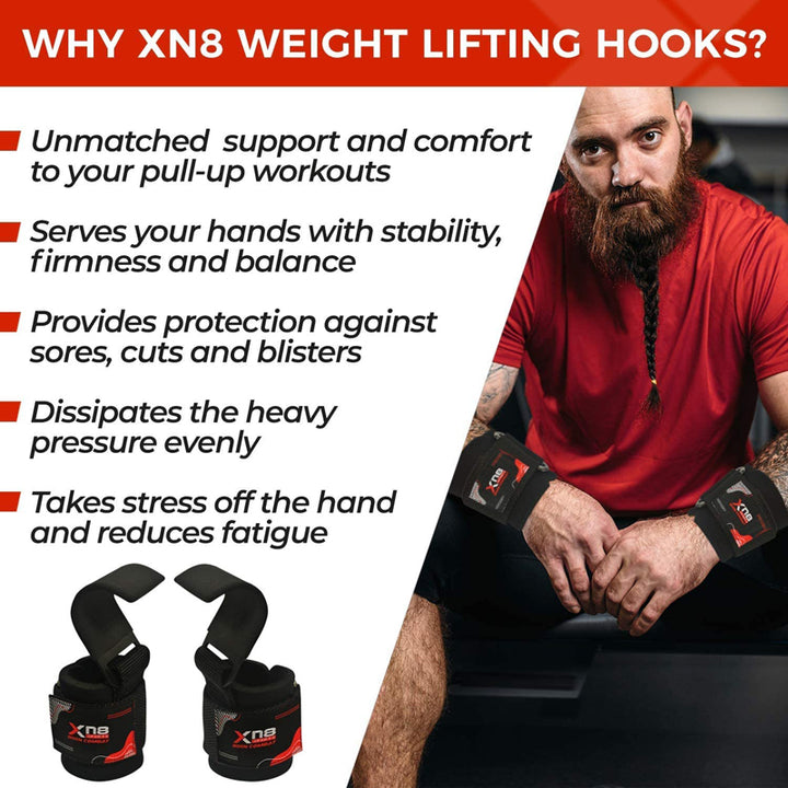 Xn8 Sports Weightlifting Hook Straps