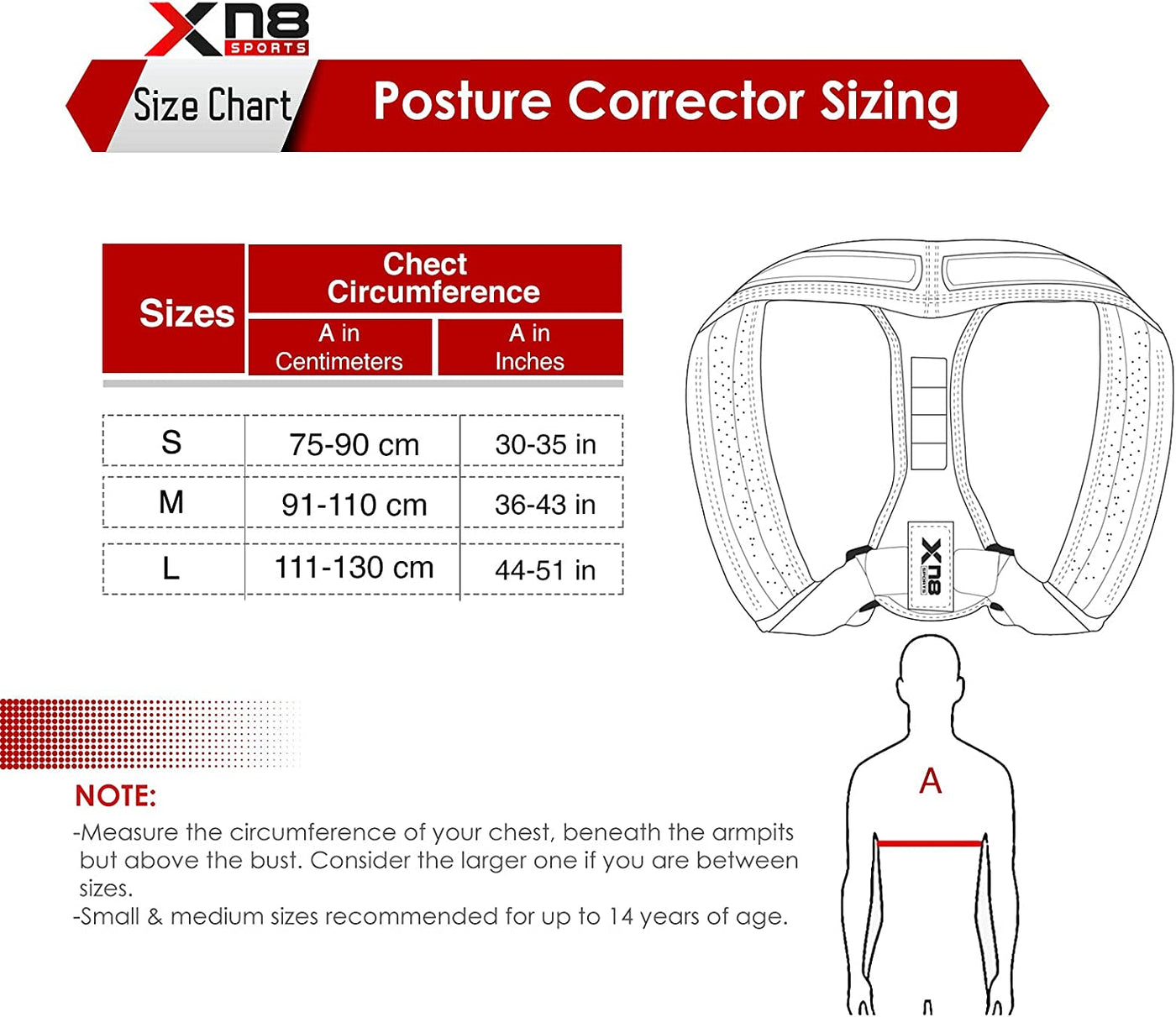 Xn8 Sports Posture Corrector - Effective for Neck-Back and Shoulder Pain Relief