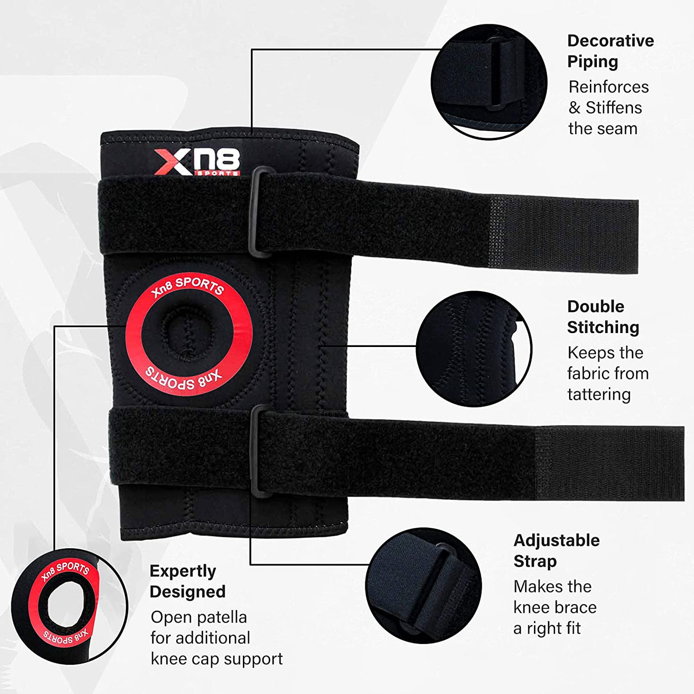 Xn8 Sports Knee Brace Grey Color
