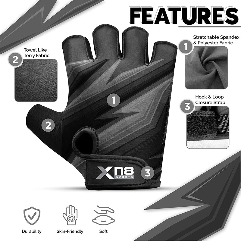 Xn8 Sports Gym Gloves Spandex
