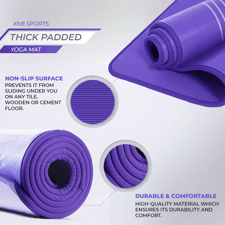 XN8 NBR Yoga Mat 15mm with Carry Strap