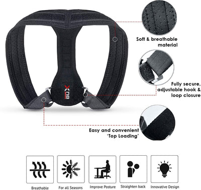 Xn8 Sports Posture Corrector - Effective for Neck-Back and Shoulder Pain Relief