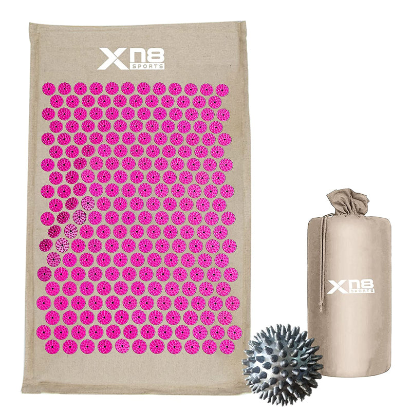 XN8 Pink Acupressure Mat and Pillow Set