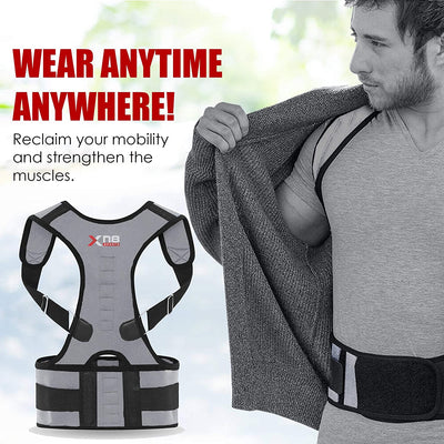 Xn8 Sports Back Support Belt B107 - Posture Corrector for Neck-Back and Shoulder Pain Relief - Lumbar Support