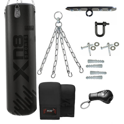Xn8 Sports Punch bags with Mitts Ceiling Hooks