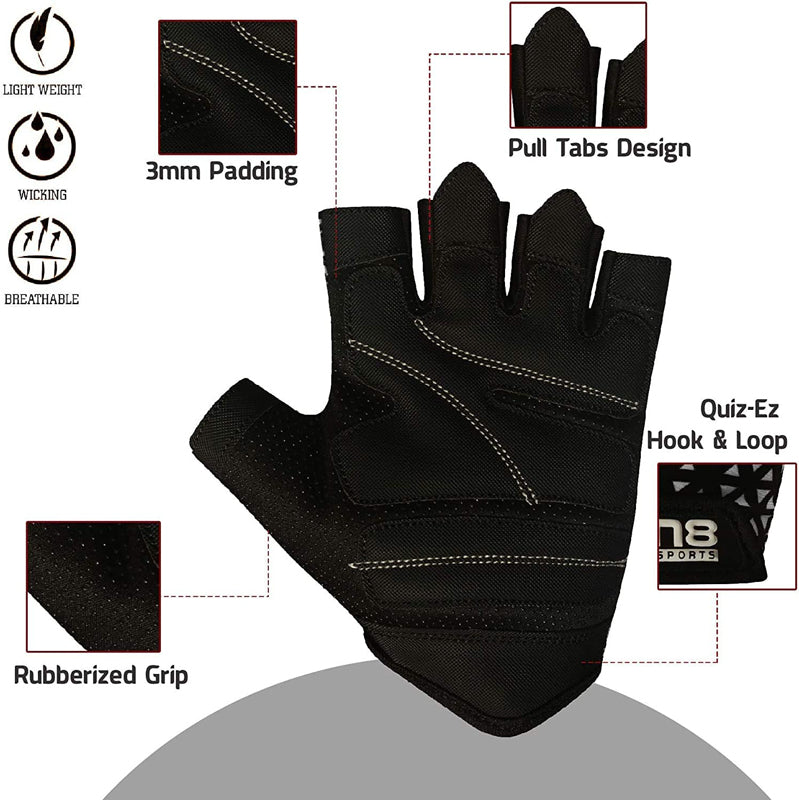 Xn8 Sports Weightlifting Gloves Spandex