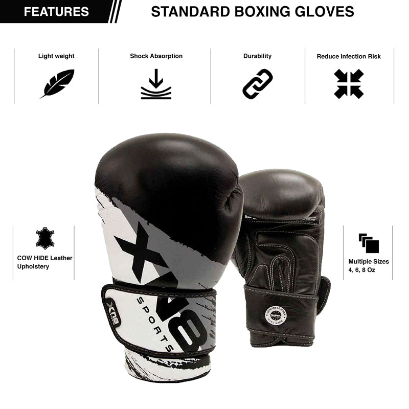 Xn8 Sports Boxing  Leather Gloves T500