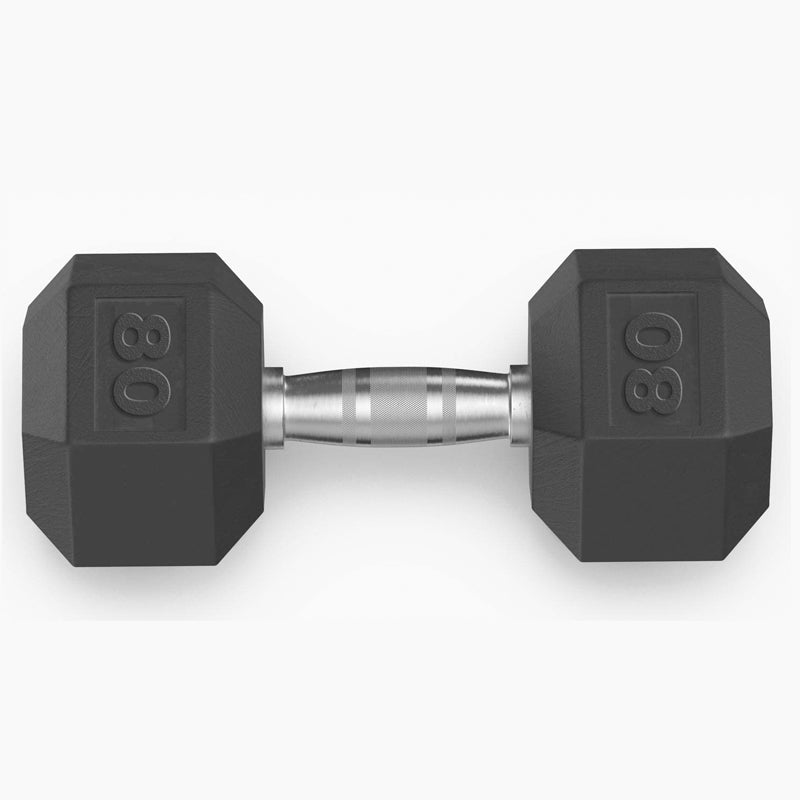 Xn8 Sports Hex Rubber Dumbbells 80lb