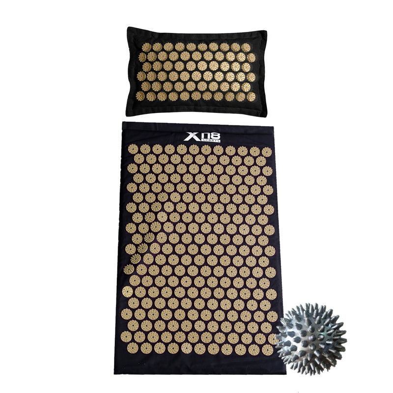 Xn8 Sports Acupressure Mat Set Black Yellow